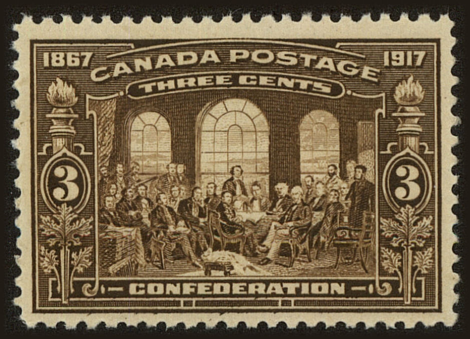 Front view of Canada 135 collectors stamp