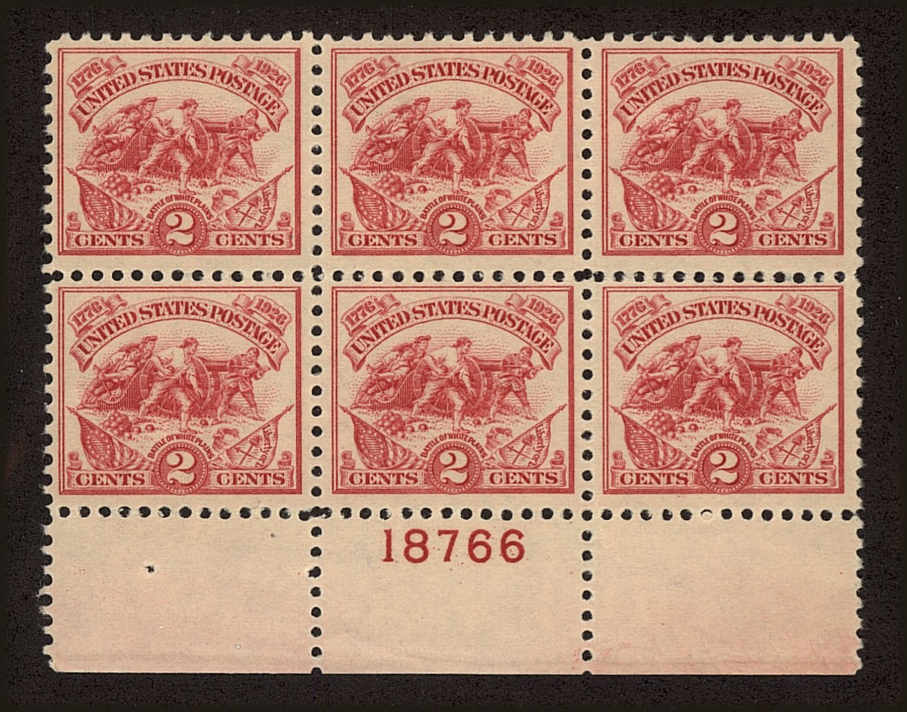 Front view of United States 629 collectors stamp