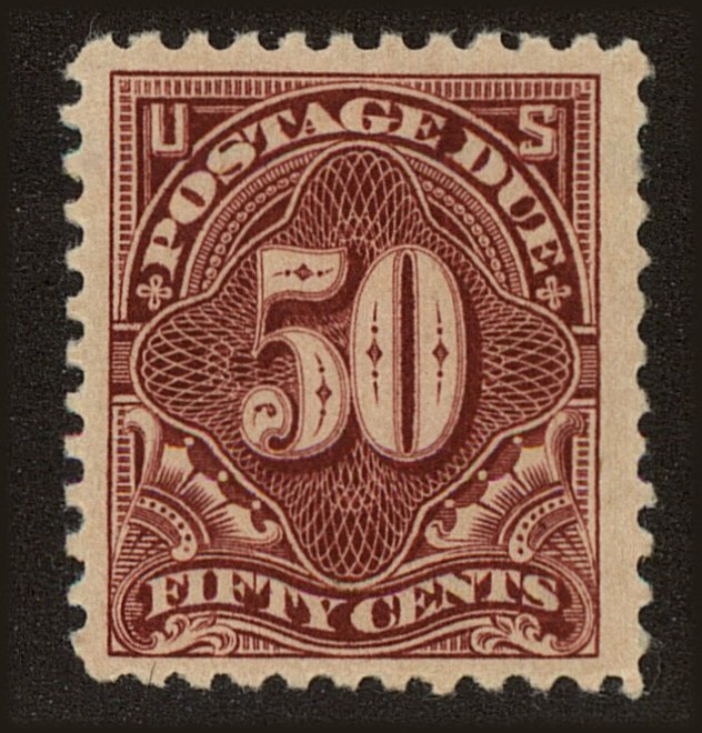 Front view of United States J67b collectors stamp