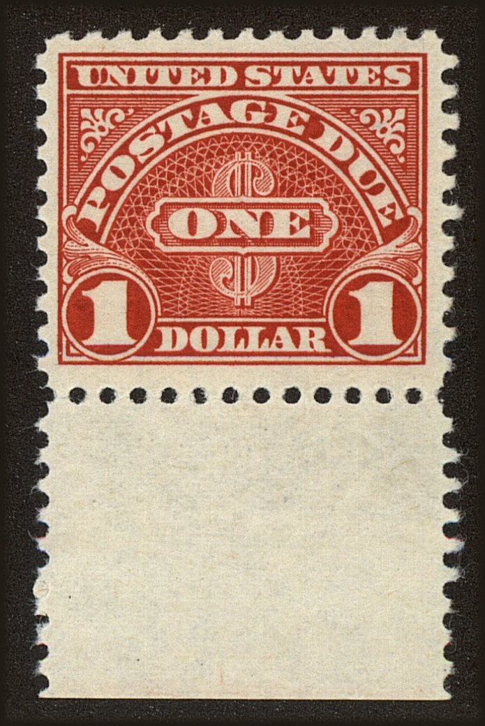 Front view of United States J77a collectors stamp