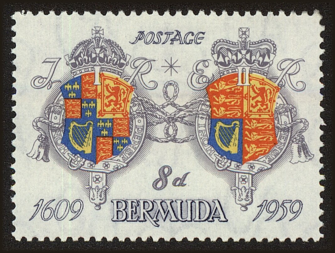 Front view of Bermuda 172 collectors stamp
