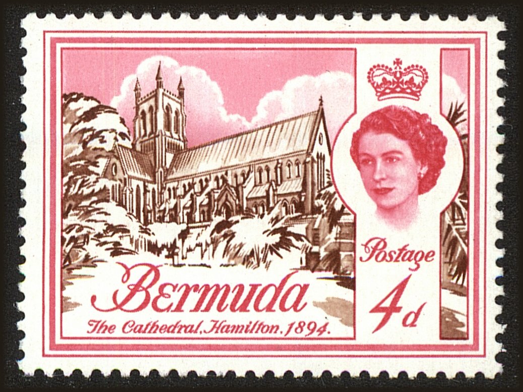 Front view of Bermuda 178 collectors stamp