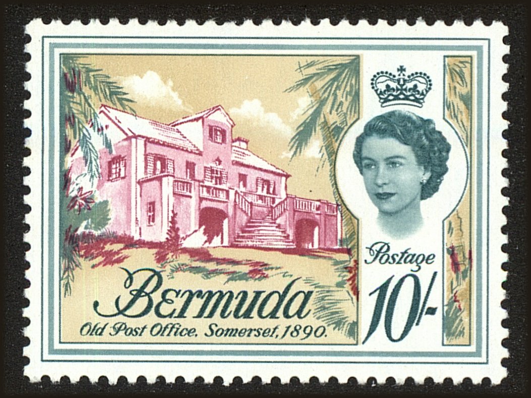 Front view of Bermuda 190 collectors stamp