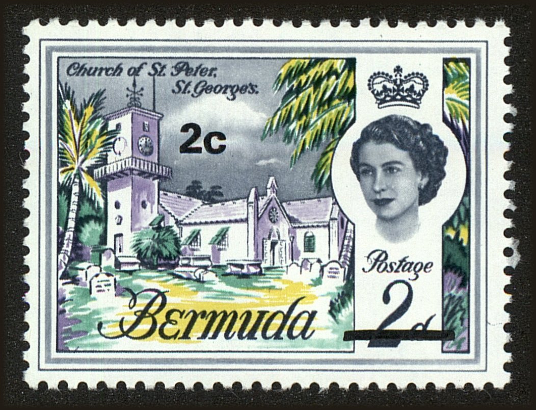 Front view of Bermuda 239 collectors stamp