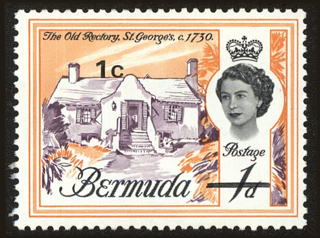 Front view of Bermuda 238 collectors stamp