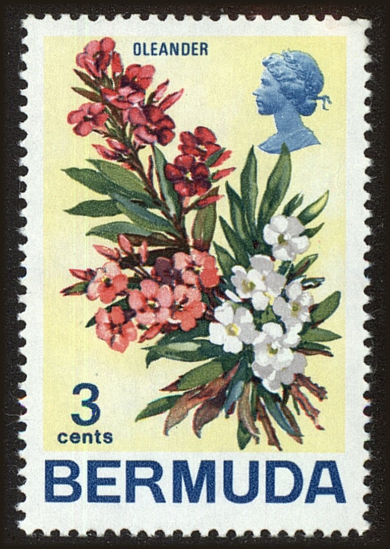 Front view of Bermuda 257 collectors stamp
