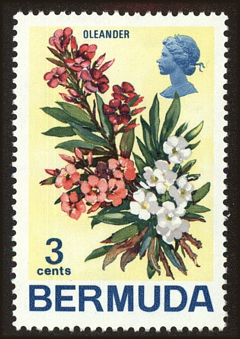Front view of Bermuda 257 collectors stamp