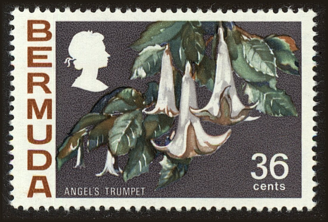 Front view of Bermuda 268 collectors stamp