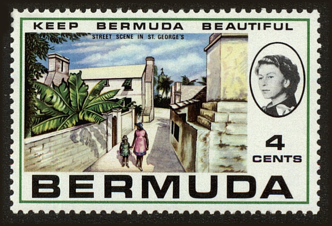 Front view of Bermuda 276 collectors stamp
