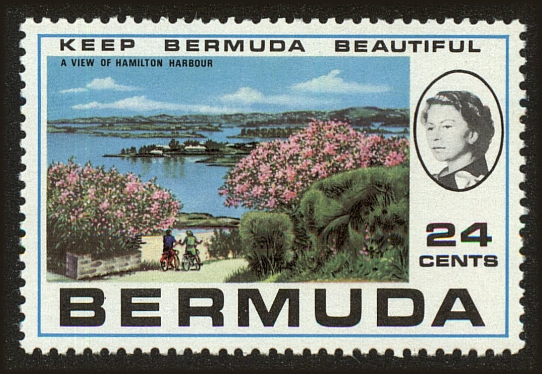 Front view of Bermuda 279 collectors stamp