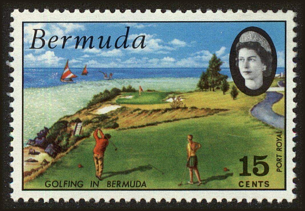 Front view of Bermuda 285 collectors stamp