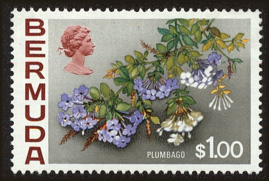 Front view of Bermuda 326 collectors stamp