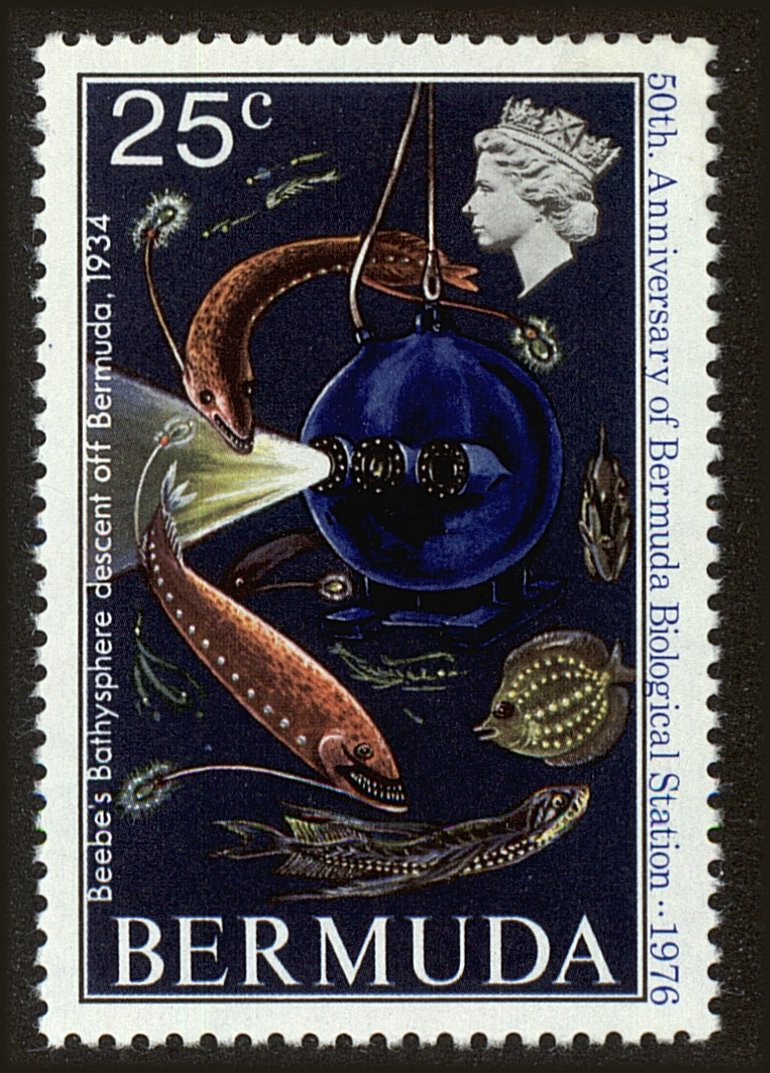 Front view of Bermuda 336 collectors stamp