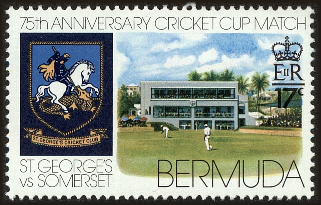 Front view of Bermuda 344 collectors stamp