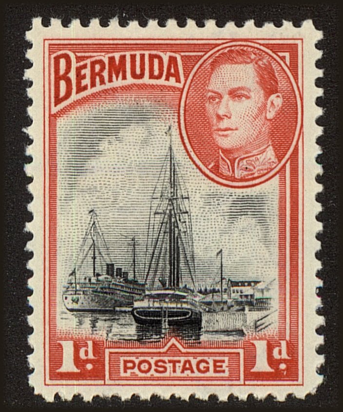 Front view of Bermuda 118 collectors stamp