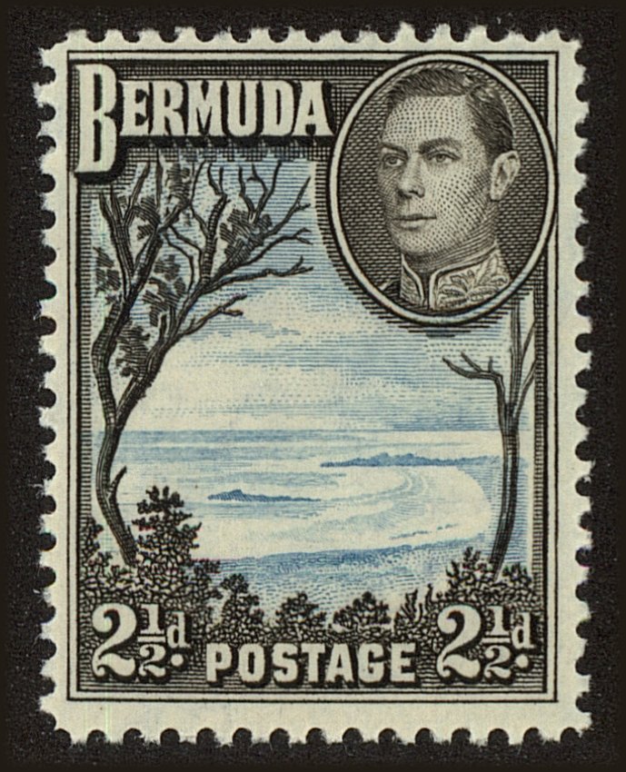 Front view of Bermuda 120Ab collectors stamp