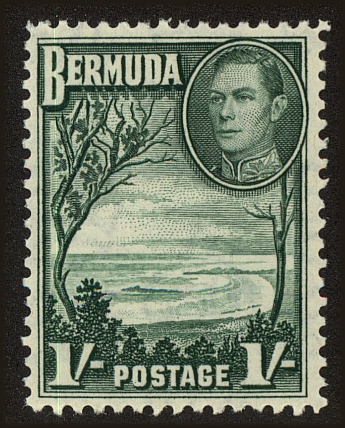 Front view of Bermuda 122 collectors stamp