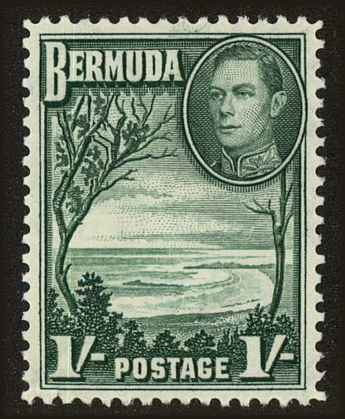 Front view of Bermuda 122 collectors stamp
