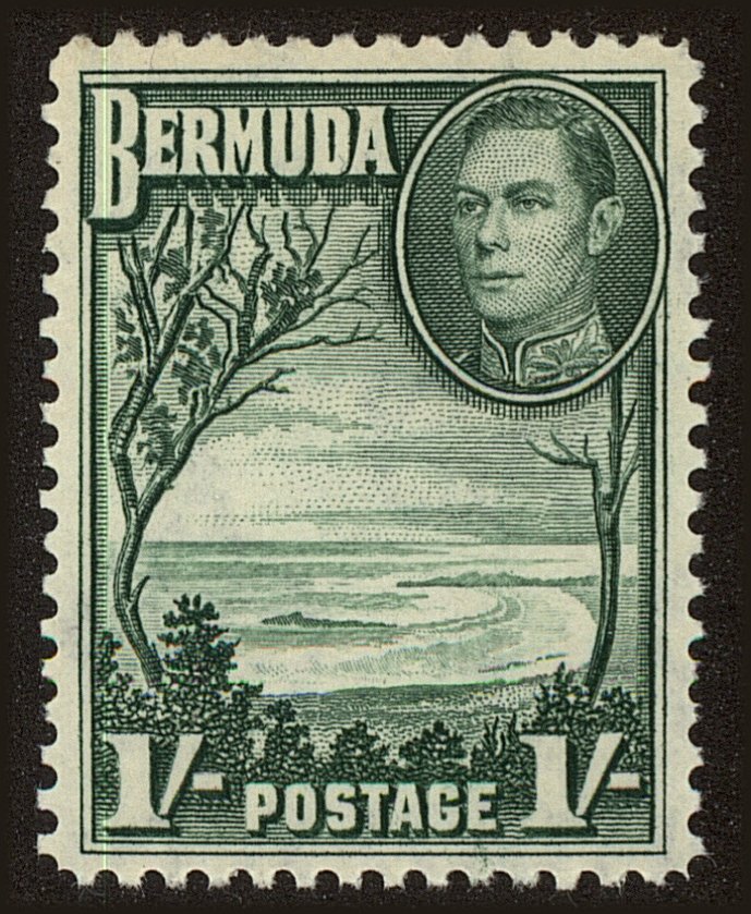 Front view of Bermuda 122 collectors stamp