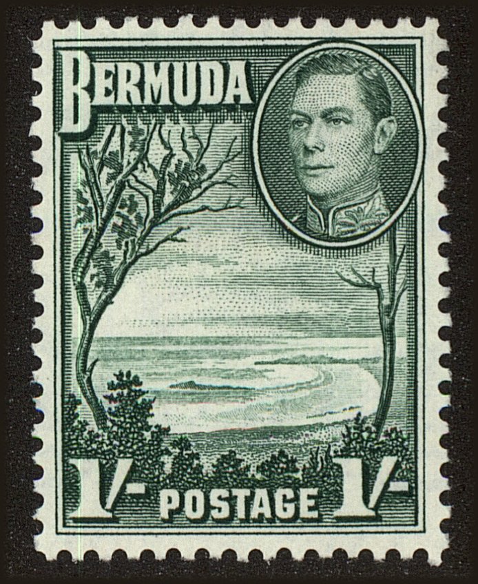Front view of Bermuda 122 collectors stamp