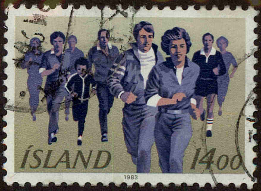 Front view of Iceland 579 collectors stamp