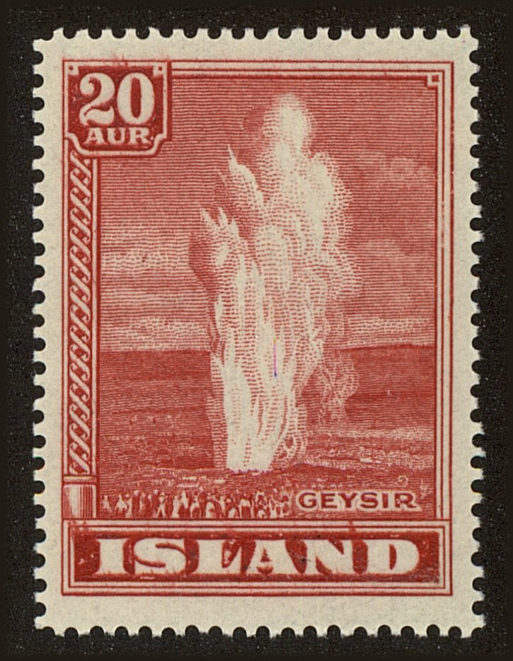 Front view of Iceland 204 collectors stamp
