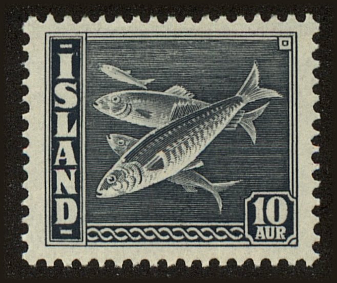 Front view of Iceland 222 collectors stamp