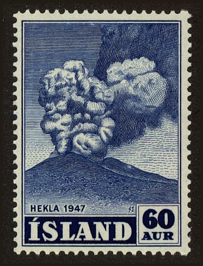 Front view of Iceland 250 collectors stamp