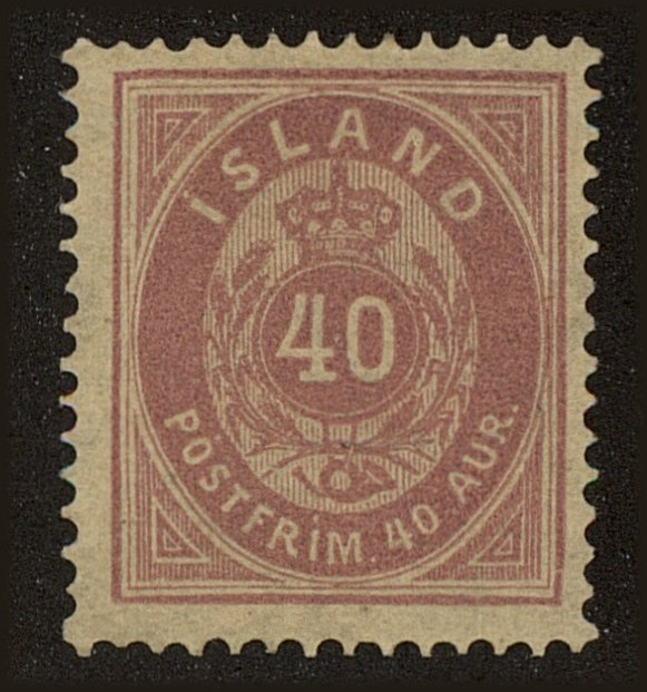 Front view of Iceland 18 collectors stamp