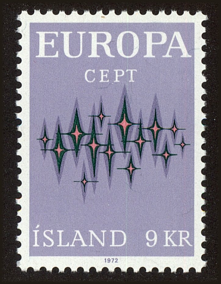 Front view of Iceland 439 collectors stamp