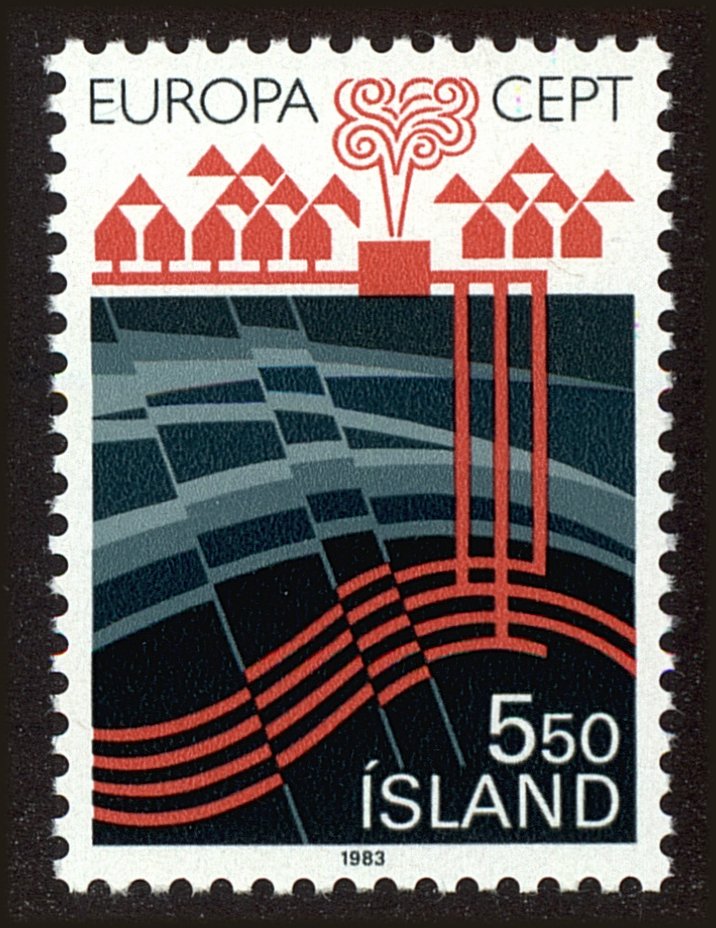 Front view of Iceland 574 collectors stamp