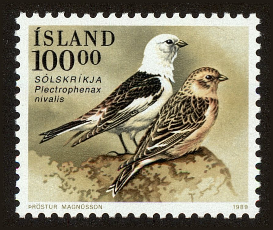 Front view of Iceland 672 collectors stamp
