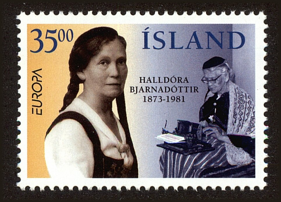 Front view of Iceland 818 collectors stamp