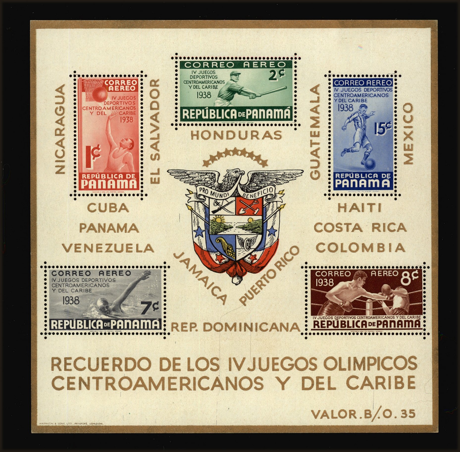Front view of Panama C47a collectors stamp