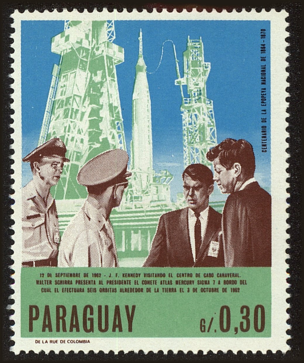 Front view of Paraguay 1045 collectors stamp