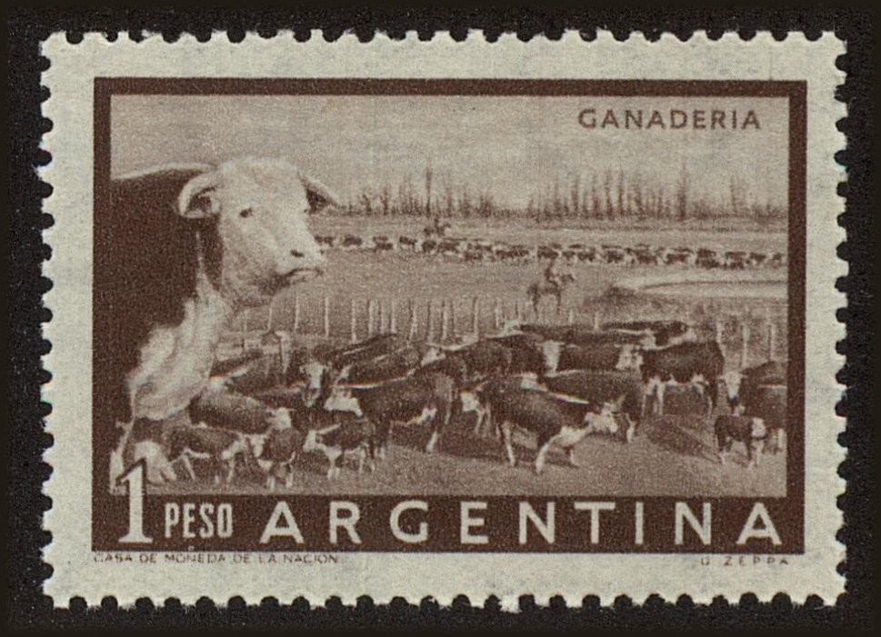 Front view of Argentina 635 collectors stamp