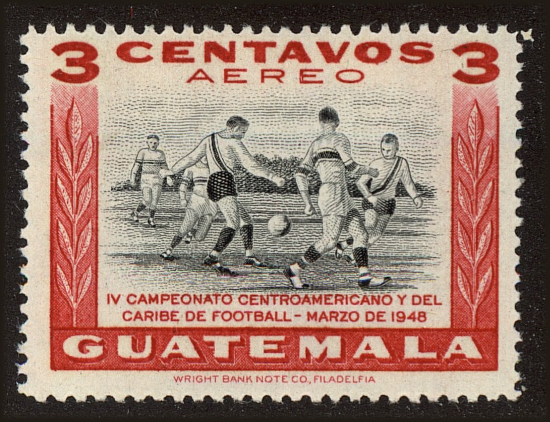 Front view of Guatemala C158 collectors stamp