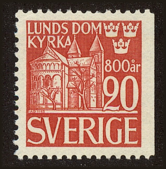 Front view of Sweden 373 collectors stamp