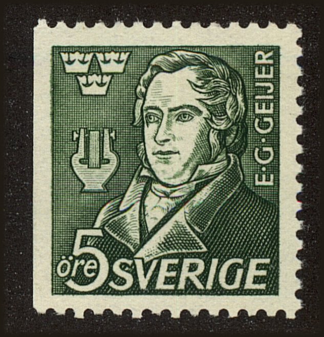 Front view of Sweden 385 collectors stamp