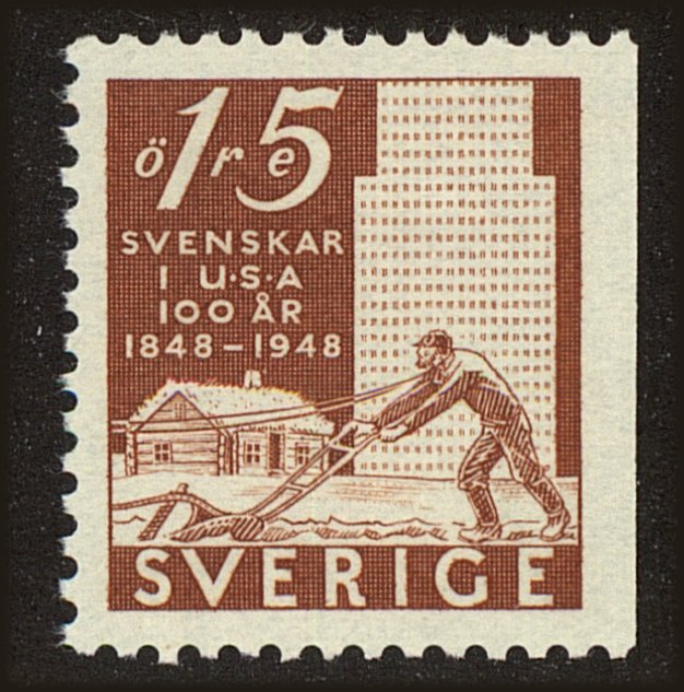Front view of Sweden 403 collectors stamp