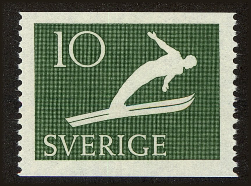Front view of Sweden 444 collectors stamp