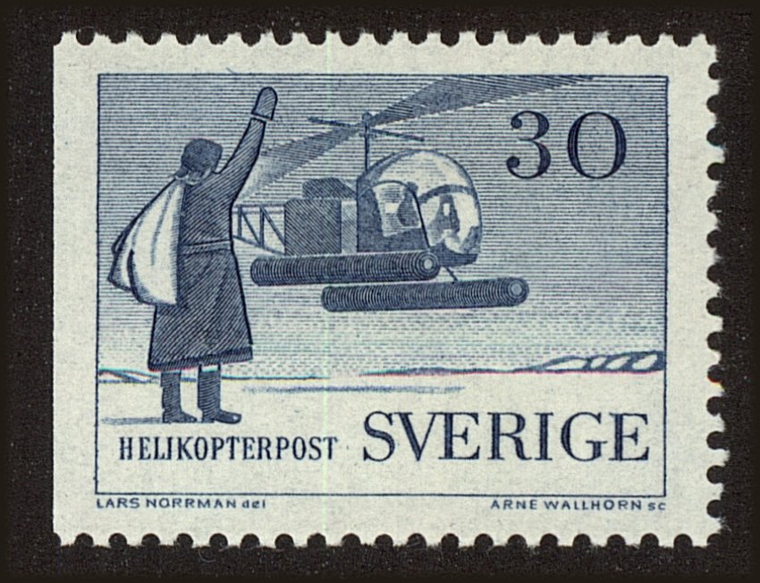 Front view of Sweden 520 collectors stamp