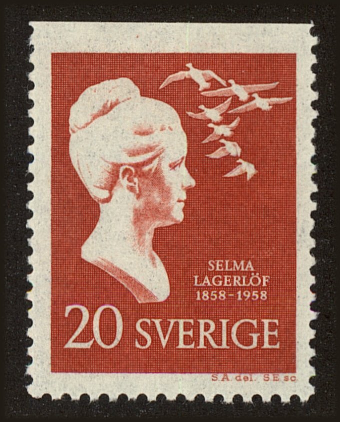 Front view of Sweden 535 collectors stamp