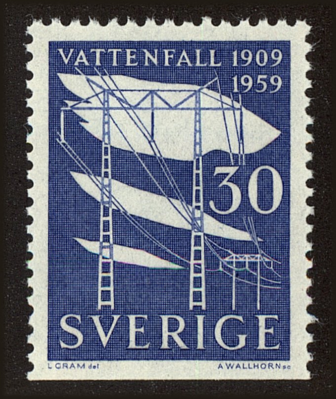 Front view of Sweden 540 collectors stamp