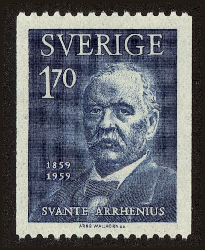 Front view of Sweden 548 collectors stamp