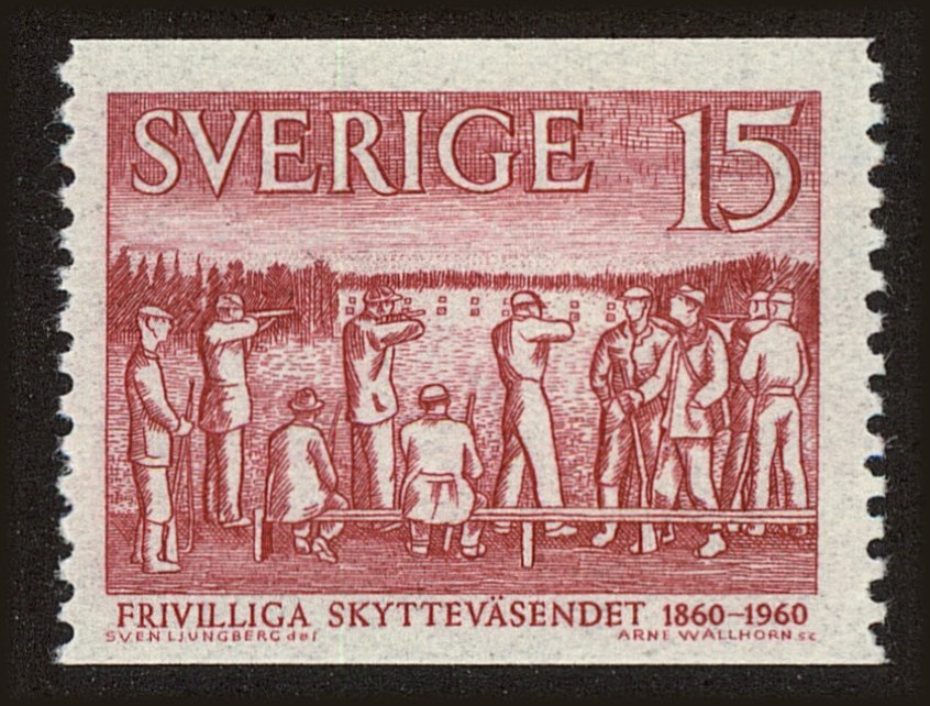 Front view of Sweden 556 collectors stamp