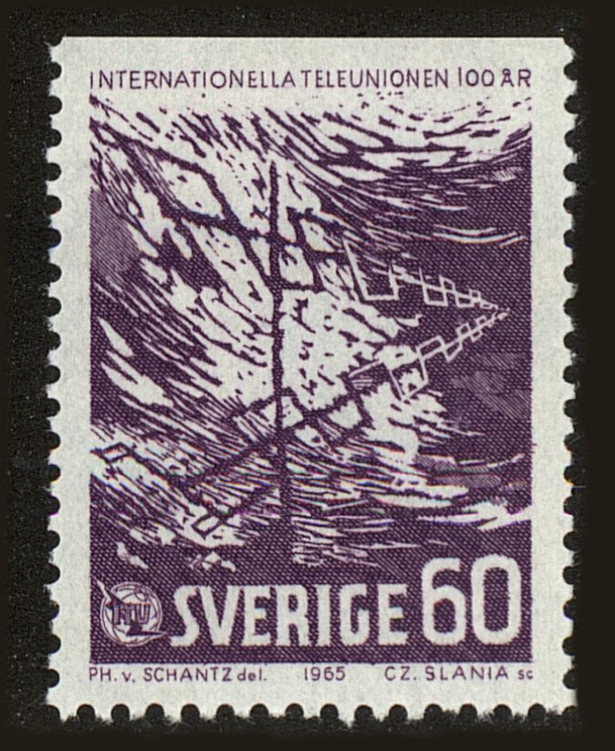 Front view of Sweden 682 collectors stamp