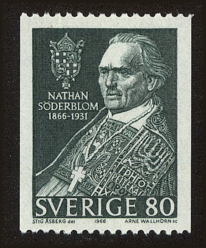 Front view of Sweden 694 collectors stamp