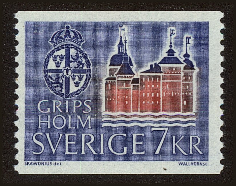 Front view of Sweden 722 collectors stamp