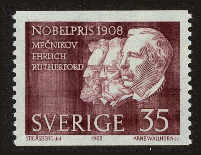 Front view of Sweden 804 collectors stamp